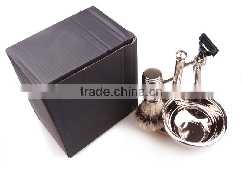 Customized men's luxury razor set beard hair shaving brush set