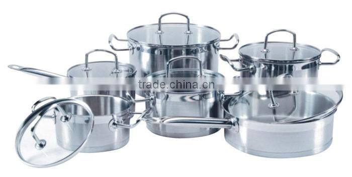 12pcs set of xiangsheng brand stainless steel gold coast nobo cookware