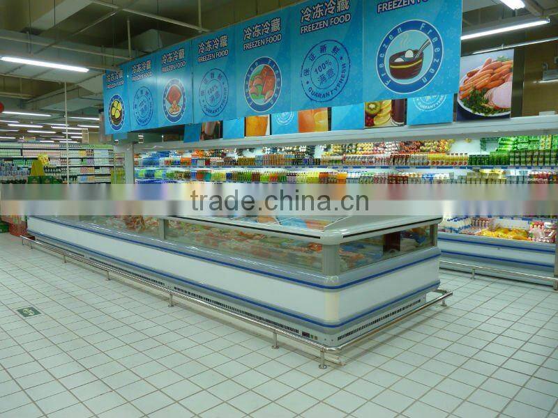 supermarket food display freezer equipment with remote compressor