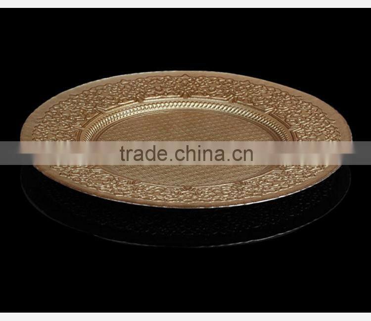 Wholesale Cheap Clear Wedding Decoration charger plate