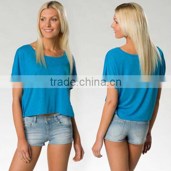 Customl ladies blank crop tops wholesale women