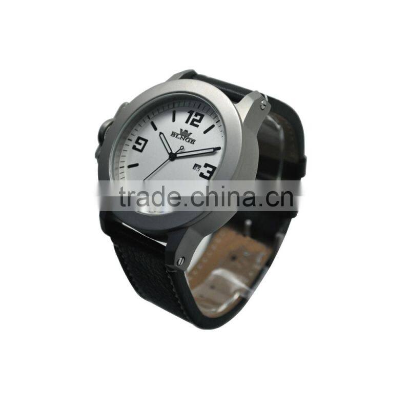 High End Sapphire Left Crown Japan Movement Solid Titanium Watch 5ATM