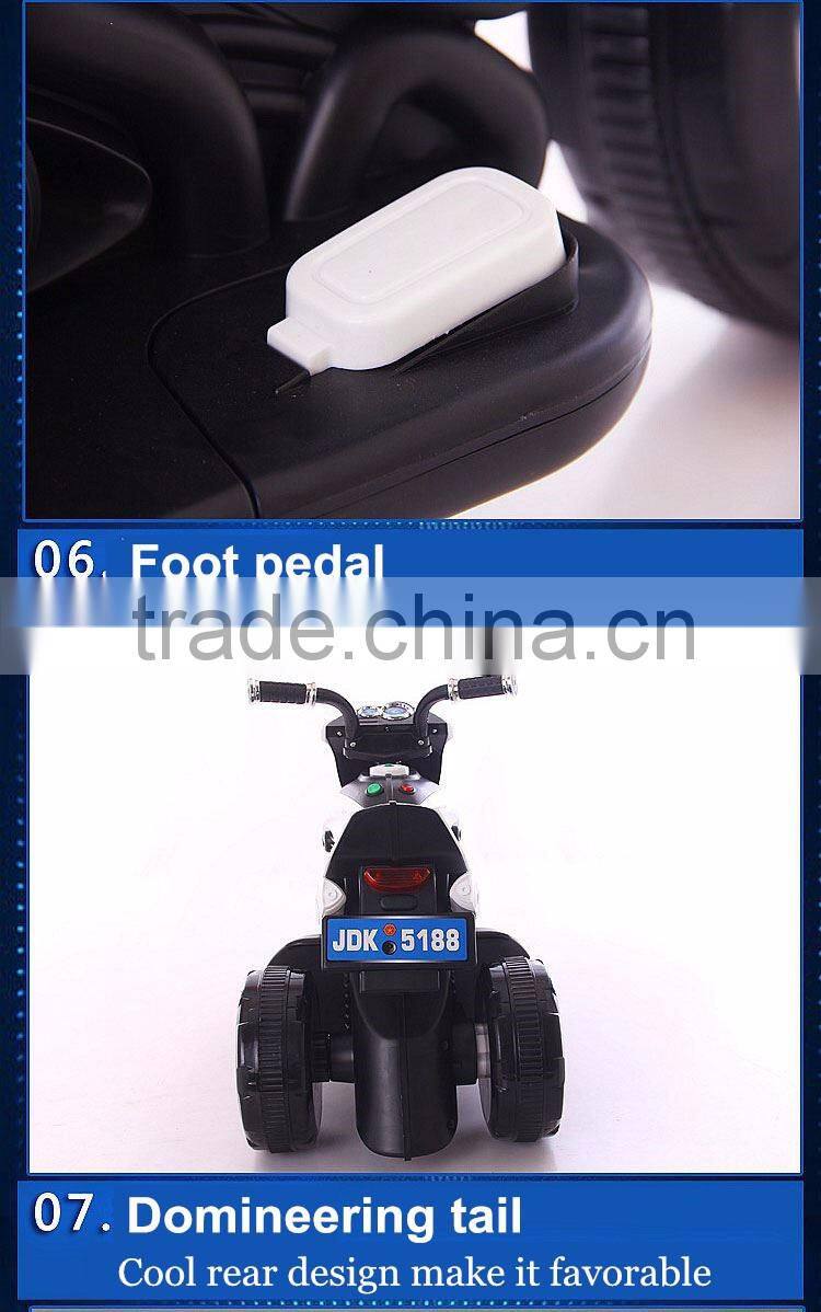 Kids Motorcycle Motorbike 6V Battery Powered Ride On Toy 3 Wheel Beach Bicycle