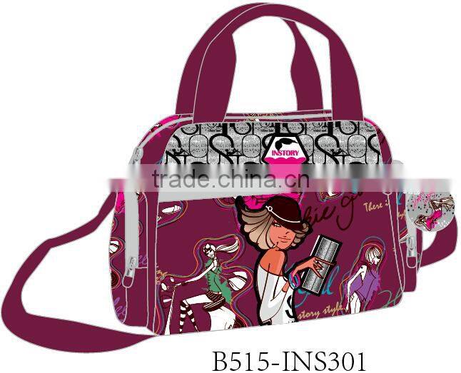 satin carrying gym sport duffel bag with strap