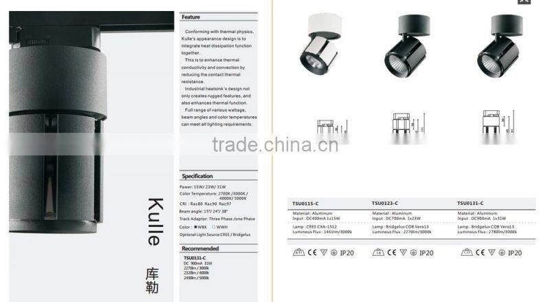 Mordern designed cob 20w led track light