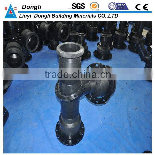 HDPE Pipe fittings 160mm*110mm reudcing tee ISO4227 Standard