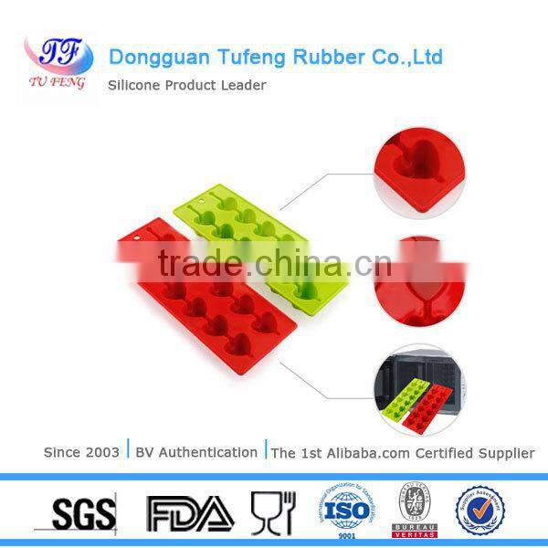 Eco-friendly high quality flexible 100% food grade silicone glass ice mold