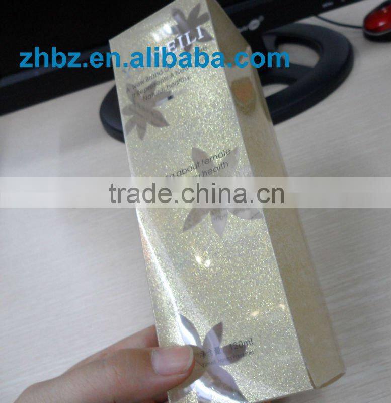 gold stamping pvc packaging box