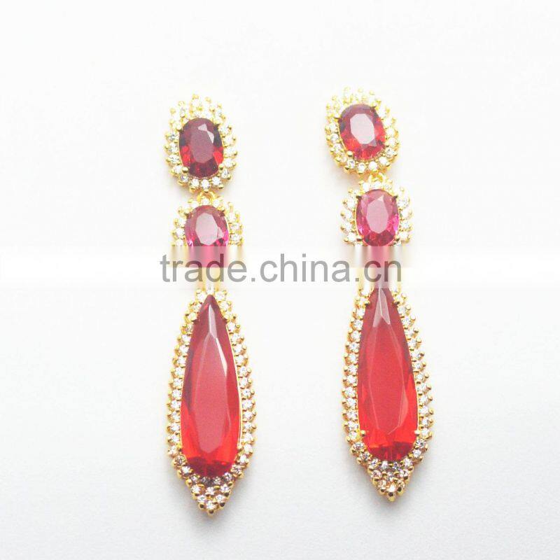 Gold Plated Fashion Cubic Zirconia Earrings