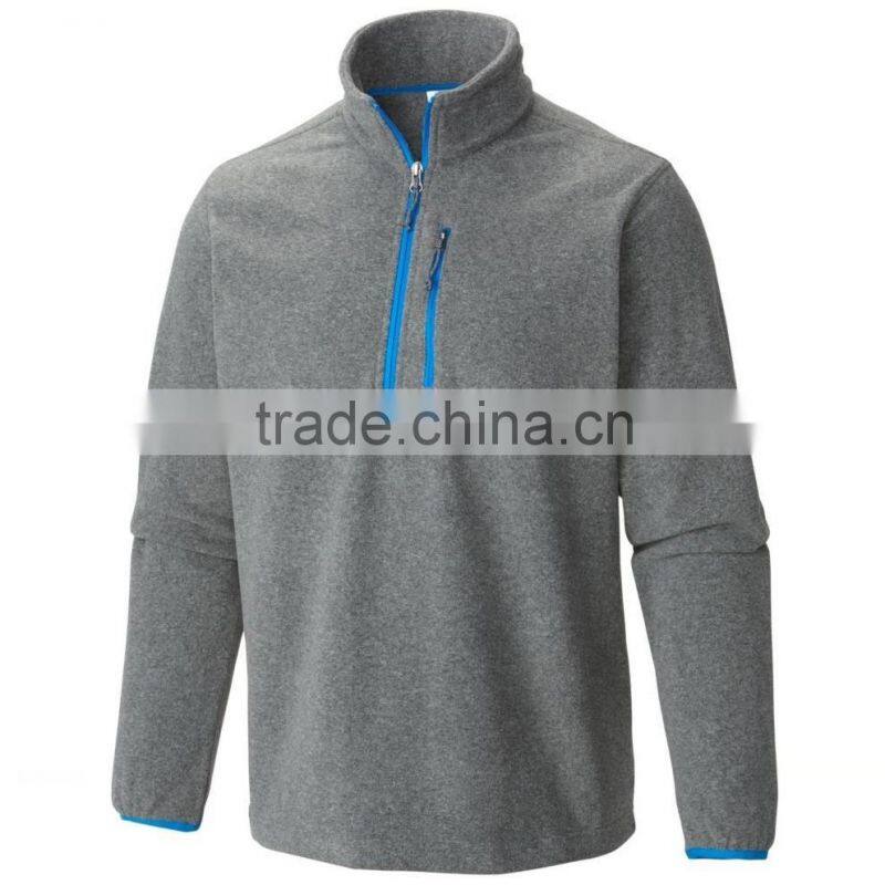 OEM Custom Wholesale Stylish Half Zip Fleece Jacket Mens 100% Polyester Fleece Pullover
