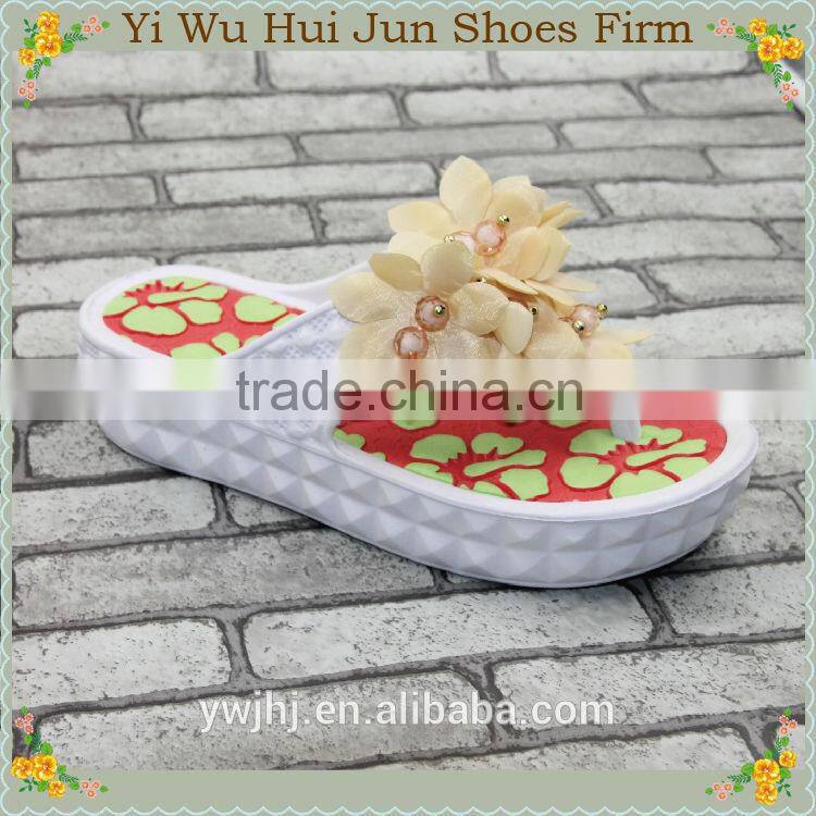 Factory Directly Women Flip Flop With Flower(HJW026)