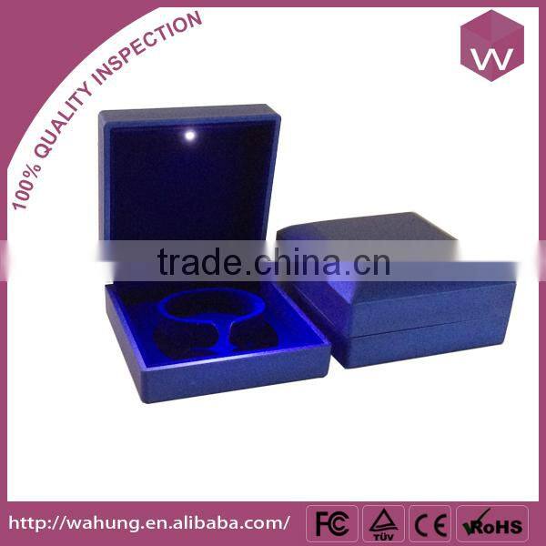 Square Purple Bangle Bracelet Packaging Box With Led Light