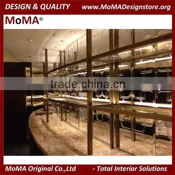 High End Custom Metal Art Work, Stainless Steel Restaurant Partition Design