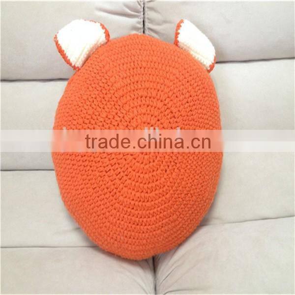 round animal style cushion crochet knitted cushion infant nursey round cushion