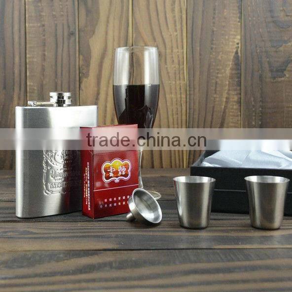 7oz stainless steel engraved hip flask metal flask engraving