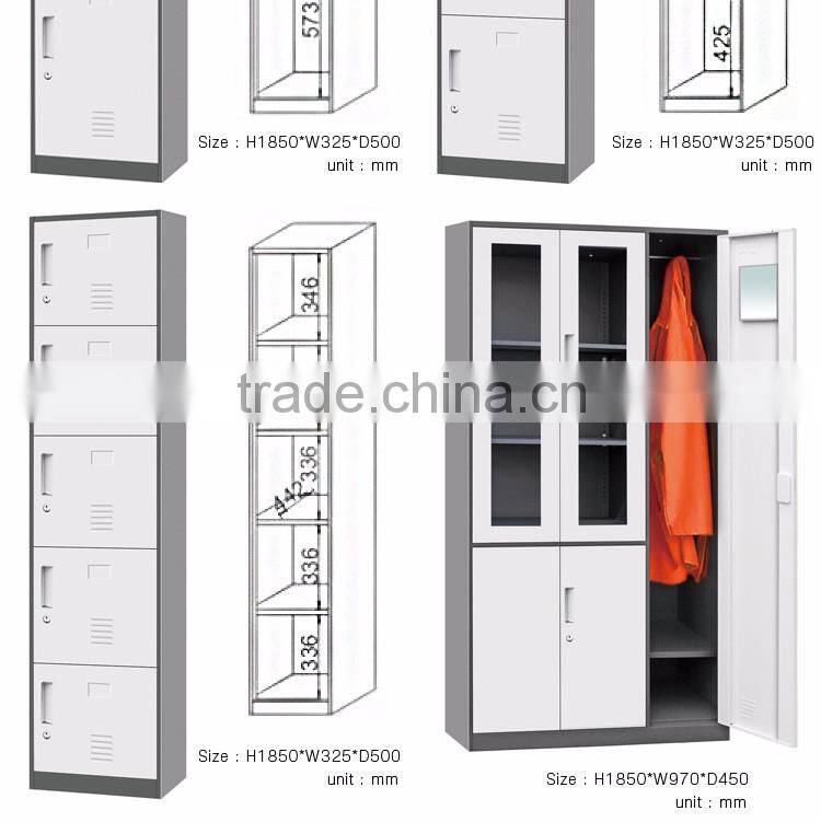 High quality swing doors steel almirah designs