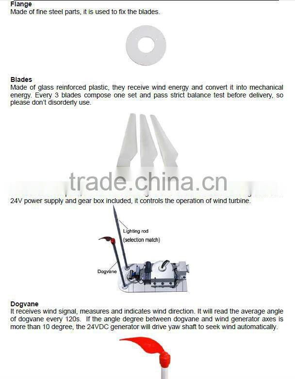 500W/1000W/2000W/3000W/5000W wind turbine wind generator windmill