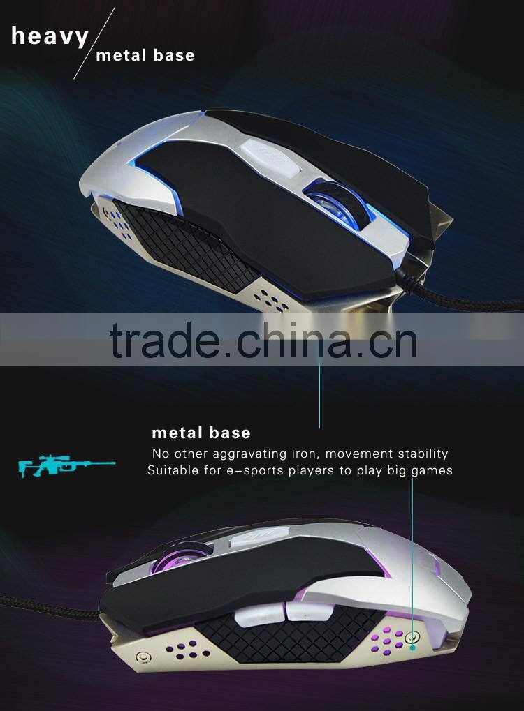 USB Optical Ergonomic gaming LED backlight mouse_up to 3200dpi