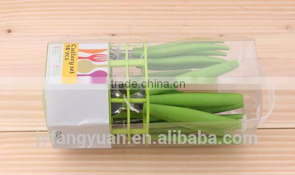 Hot sale popular colorful handle high quality travel cutlery set