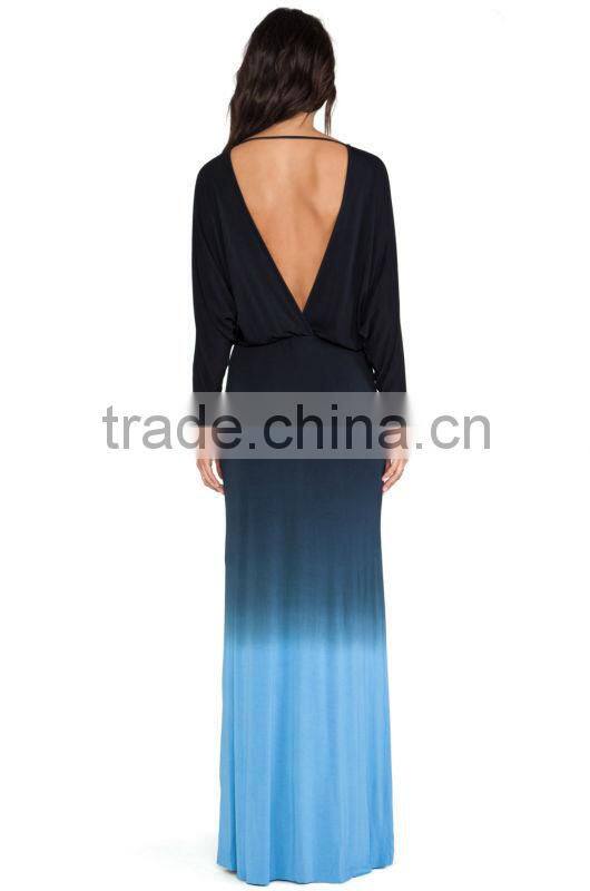 Women gowns black blue new dye evening dress gowns China online shopping dress wholesale