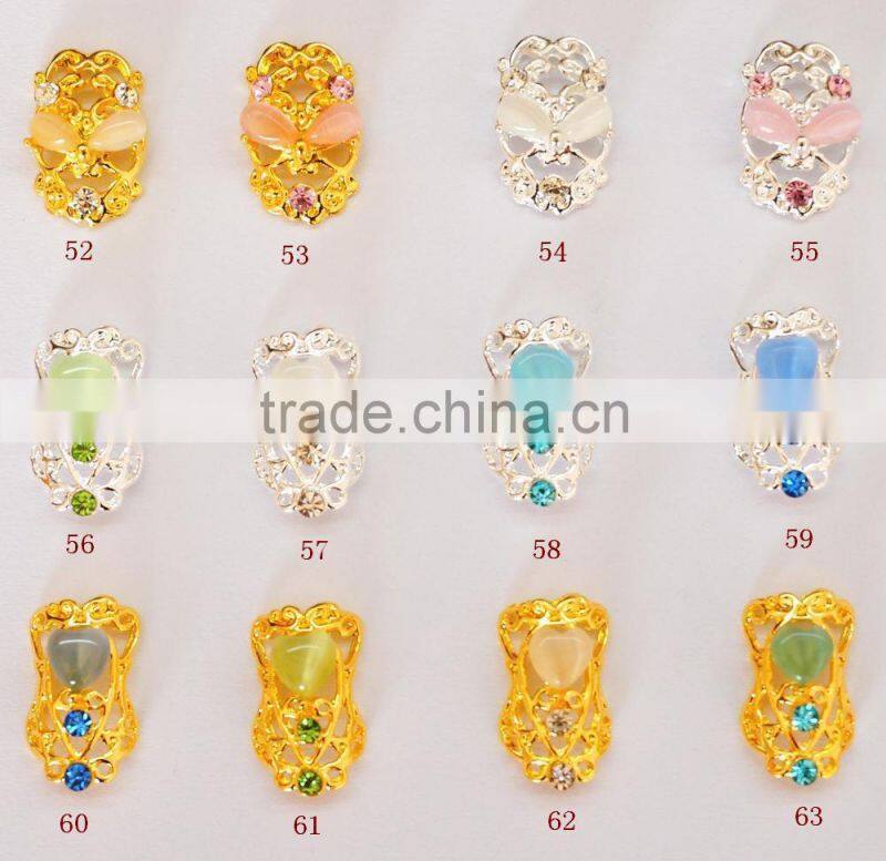 Nail art hollow design nail jewelry, alloy nail art decoration, metal nail art