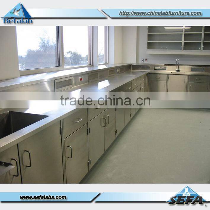 Stainless Steel Laboratory Bench Stainless Steel Work Table Drawers
