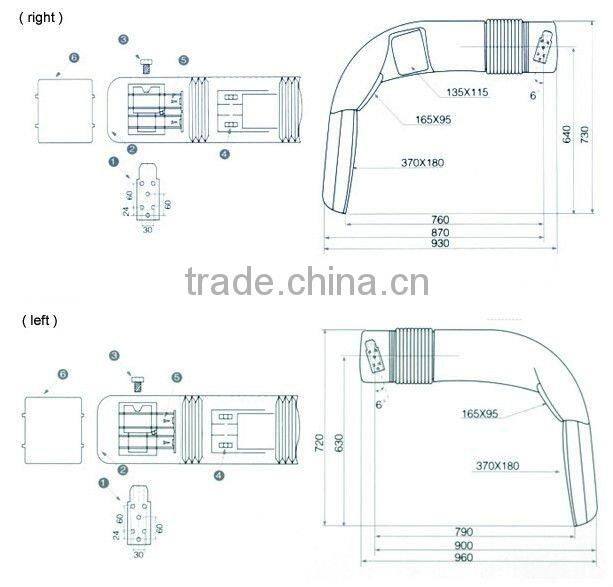 HZDJ- I outside dynamoelectric rear view mirror