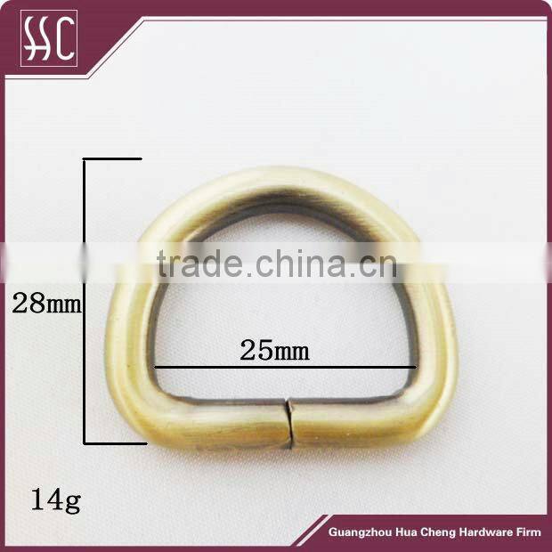 metal bag D ring,handbag ring for bag accessory,D buckle for handbag