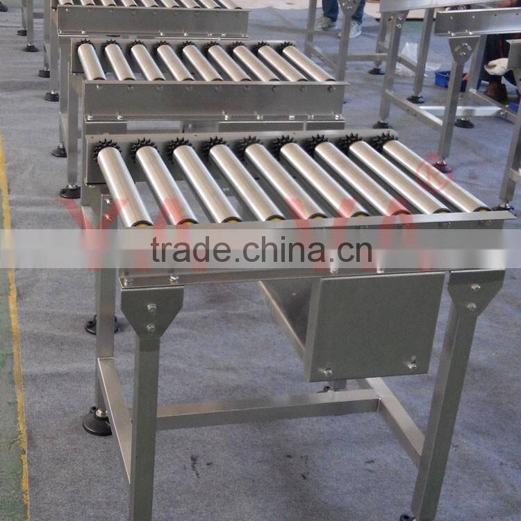 Gravity roller conveyors line for carton conveying