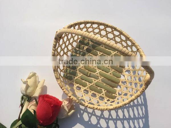 Handwoven bamboo hanging basket