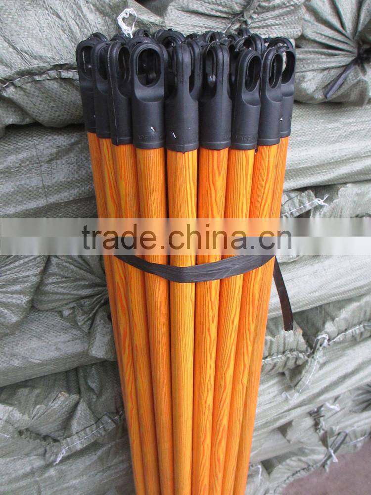 PVC coated wooden broom mop handle made in China