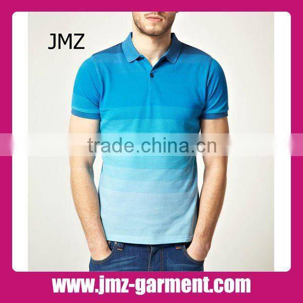 White red stripe long sleeve polo shirt