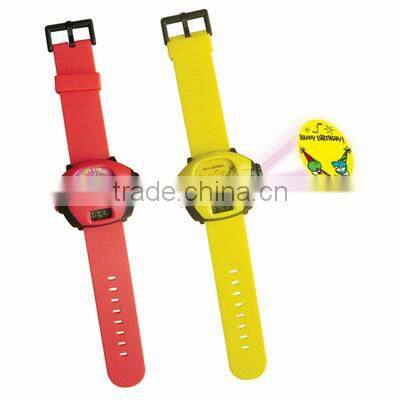 lcd watch with logo projector