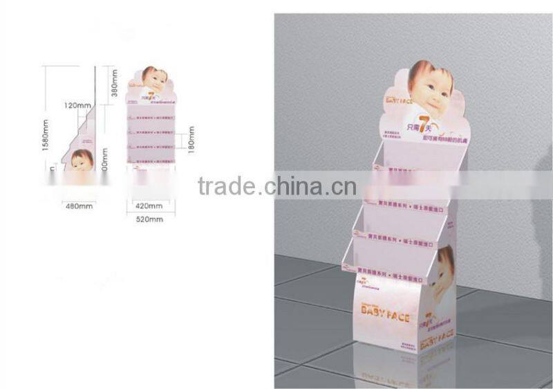 Corrugated cardboard Pallet display whole/retail sales for supermarket fashion shop sales advertising