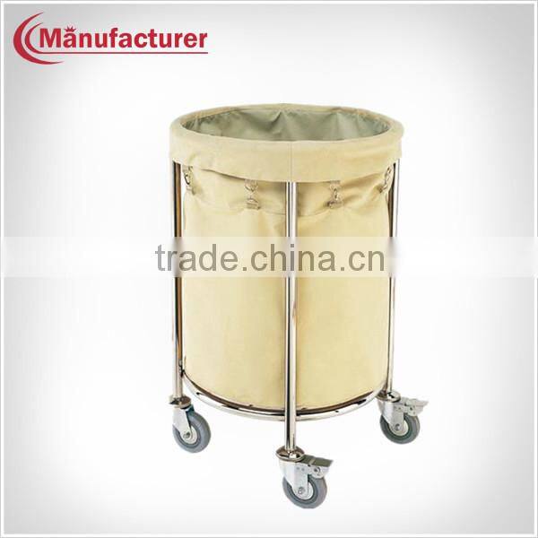Stainless Steel Hotel Housekeeping Equipment/Hospital Cleaning Laundry Linen Cart