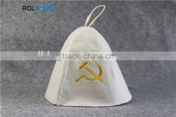 Logo design sauna wool felt hat