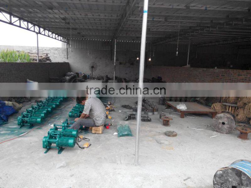 KCD type wire rope electric crane hoist for construction