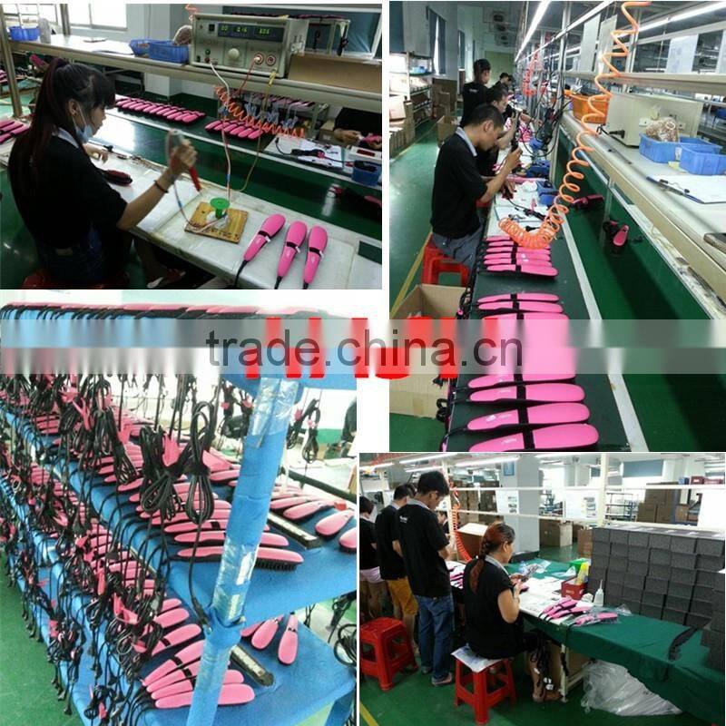2016 New arrive ionic hair straightener brush with ceramic coating NASV hair straightening brush electric LCD hair straightening