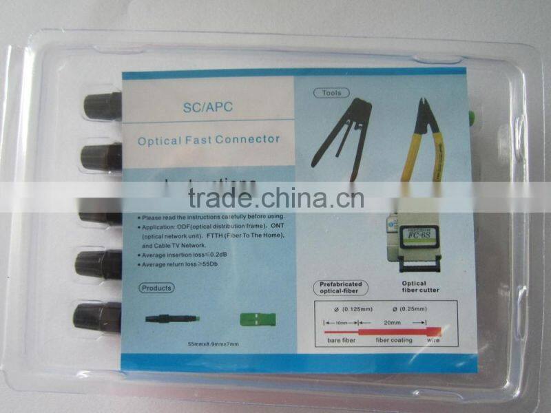 pre-embedded FTTH SC/UPC/APC fiber optic field Assembly fast connector