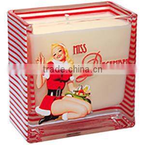 Art scented candles in glass jar as gifts