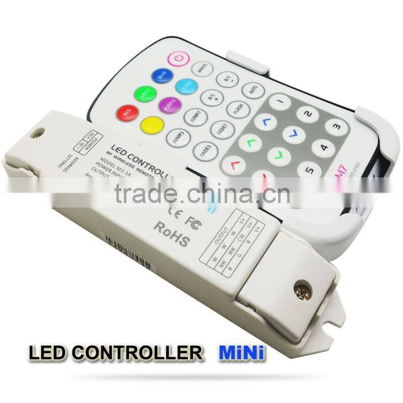 Hot sale Mini RGB led strip Controller M7 remote with M3-3A Receiving controller