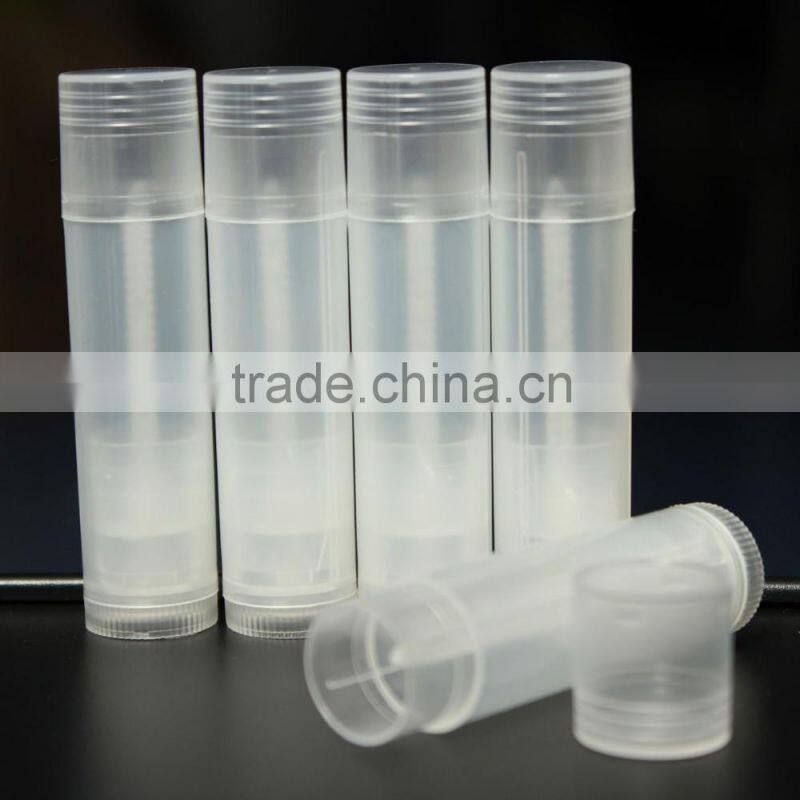 clear custom plastic lip balm tube