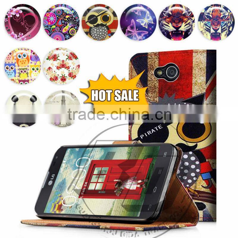 For LG Optimus G Pro 2 High Quality Print Card Holder Flip PU Folio Wallet Leather Case Cover Moible Phone Csae