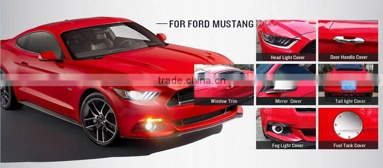 Plastic Chrome Car Oil Fuel tank cover cap for Ford mustang 2015-2017