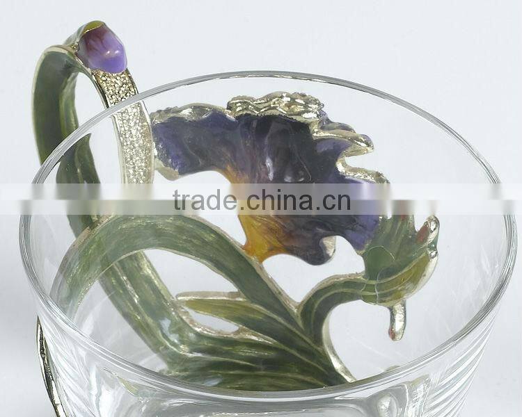 Iris coffee cups set for home/hotel/bar decoration wedding gift