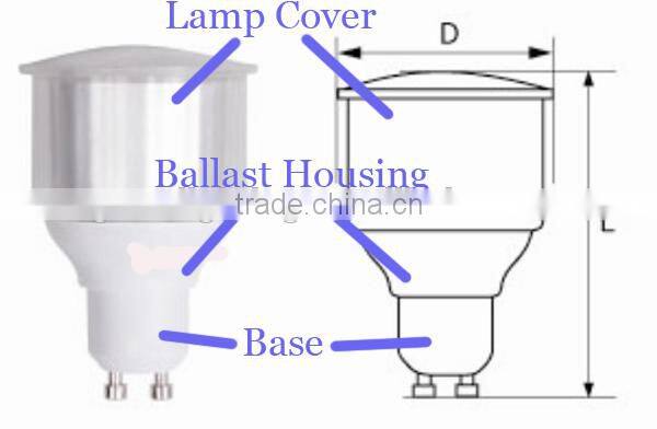 8000Hours Reflector Spot Light GU10 11W 6400K Energy Saving Lamp