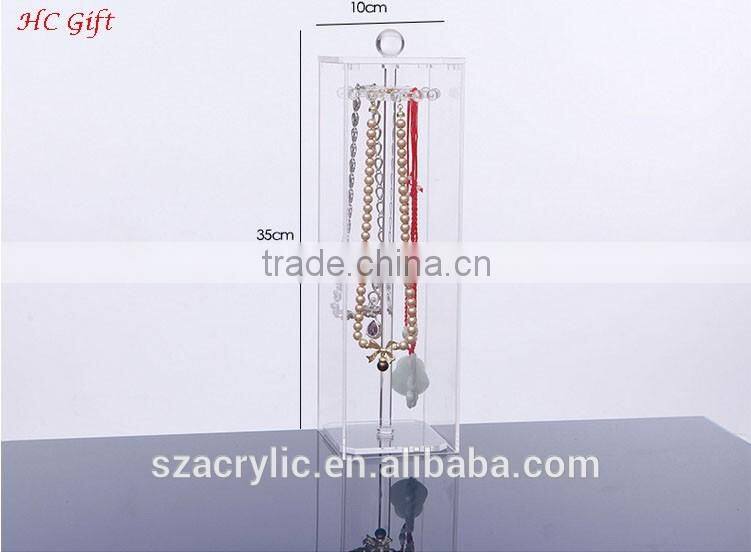 High transparent import small acrylic necklace display box jewelry display box