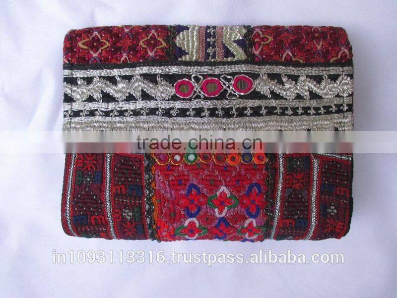 Indian hand embroidered Vintage banjara Envelop Clutch Bag indian ethnic clutch bag
