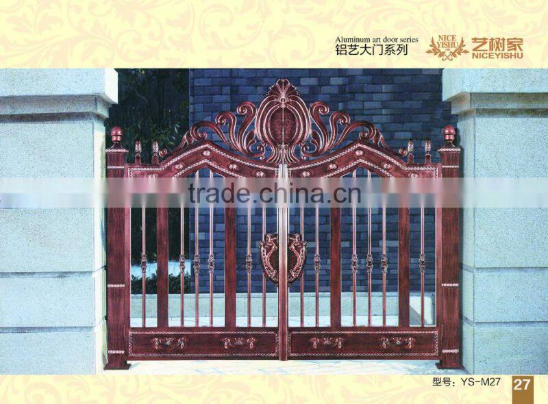 2016 New Product single wrought iron entry doors/Garden Arch Gate, Aluminum Gate