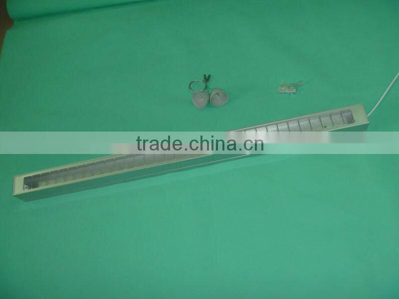 Suspended fixture in office meeting room